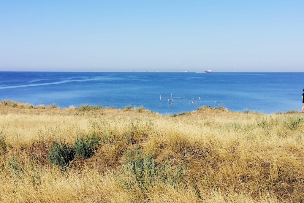 Живописный вид с острова Березань на Черное море